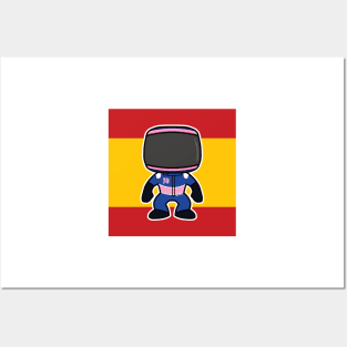 Fernando Alonso Custom Bobblehead - 2022 Season Flag Edition Posters and Art